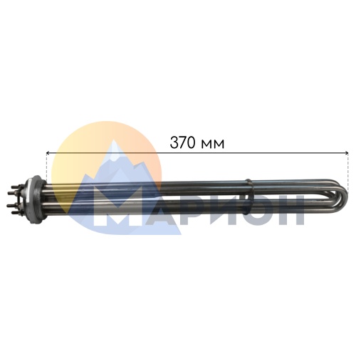 Блок ТЭН 7,5 кВт для воды 370 мм фланец G2" 220 В JH